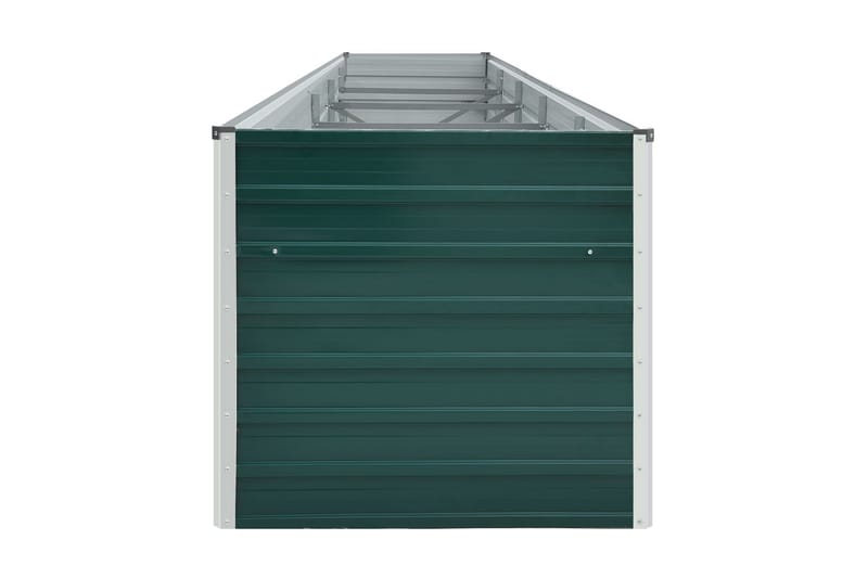Odlingslåda upphöjd galvaniserat stål 400x80x45 cm grön - Grön - Utomhuskruka - Blomlåda & balkonglåda