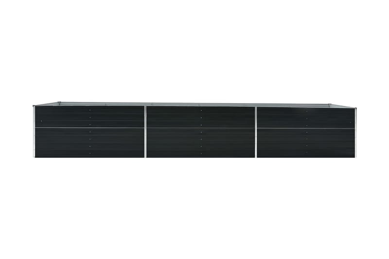 Odlingslåda upphöjd galvaniserat stål 480x80x45 cm antracit - Grå - Utomhuskruka - Blomlåda & balkonglåda