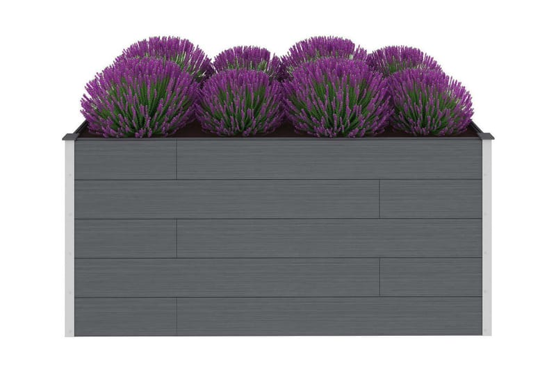 Odlingslåda upphöjd grå 200x100x91 cm WPC - Blomlåda & balkonglåda - Utomhuskruka