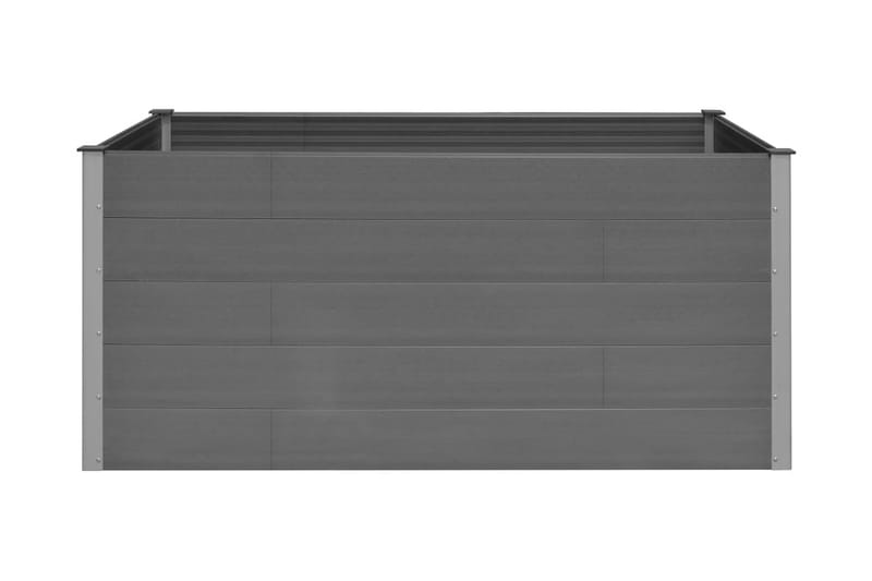 Odlingslåda upphöjd grå 200x100x91 cm WPC - Grå - Utomhuskruka - Blomlåda & balkonglåda