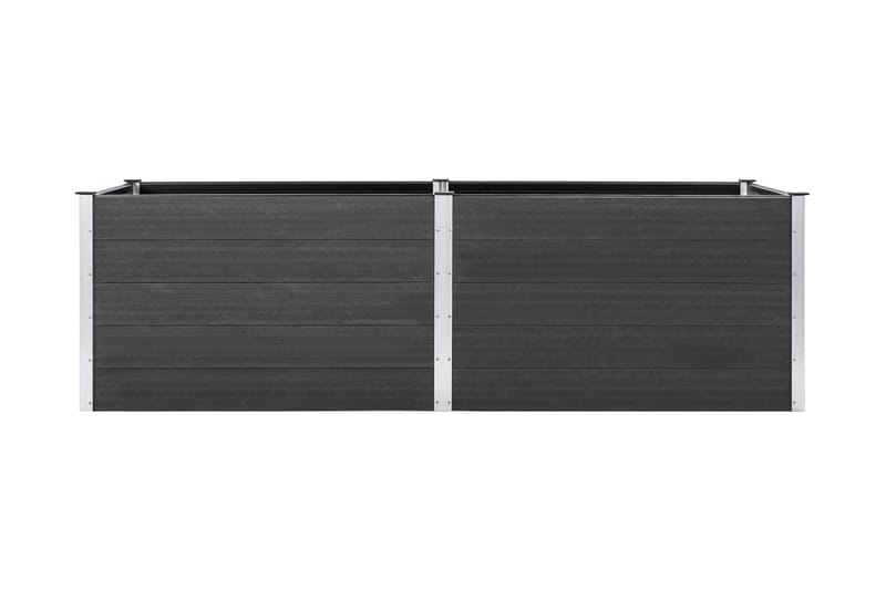 Odlingslåda upphöjd grå 200x50x91 cm WPC - Grå - Utomhuskruka - Blomlåda & balkonglåda