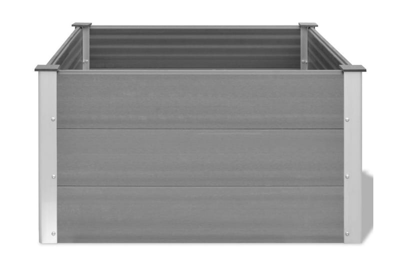 Odlingslåda upphöjd WPC 100x100x54 cm grå - Grå - Utomhuskruka - Blomlåda & balkonglåda