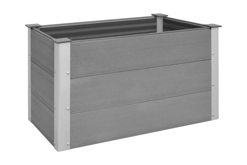 Odlingslåda upphöjd WPC 100x50x54 cm grå - Grå - Blomlåda & balkonglåda - Utomhuskruka