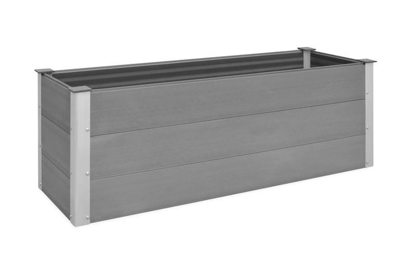Odlingslåda upphöjd WPC 150x50x54 cm grå - Grå - Blomlåda & balkonglåda - Utomhuskruka