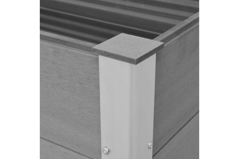 Odlingslåda upphöjd WPC 150x50x54 cm grå - Grå - Utomhuskruka - Blomlåda & balkonglåda
