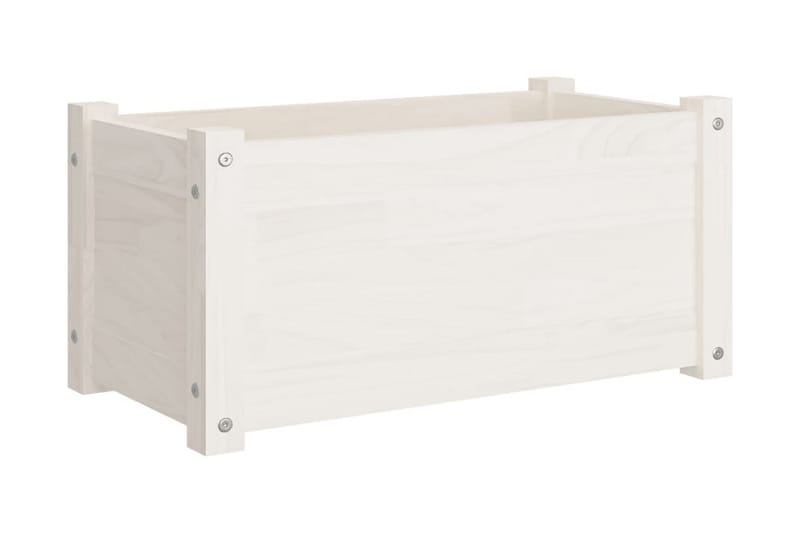 Odlingslåda vit 60x31x31 cm massiv furu - Vit - Utomhuskruka - Blomlåda & balkonglåda