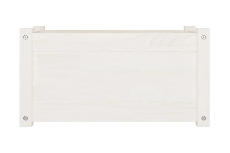 Odlingslådor 2 st vit 60x31x31 cm massiv furu - Vit - Utomhuskruka - Blomlåda & balkonglåda