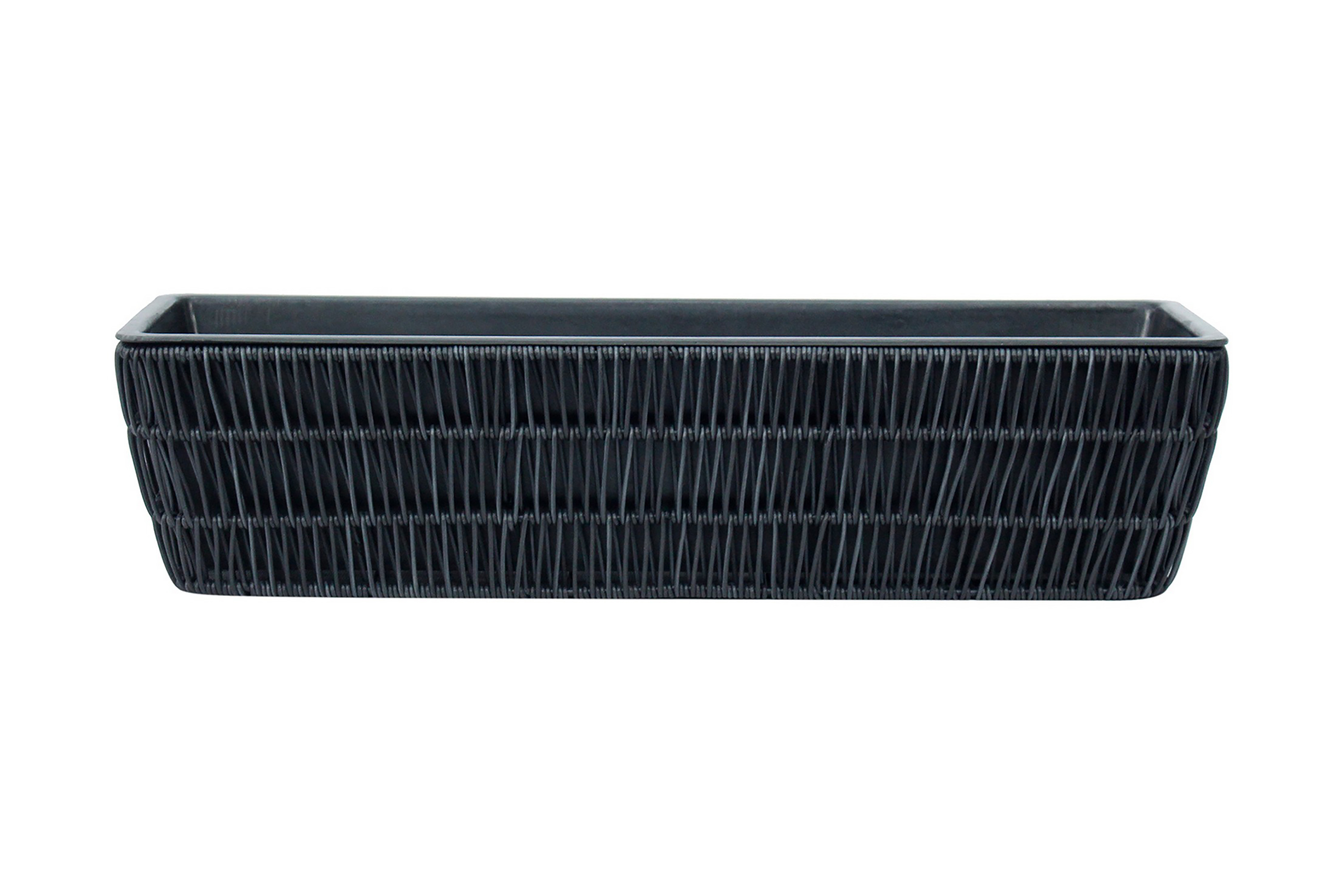 Odlingslåda Wicker 60x19xH15 cm Svart