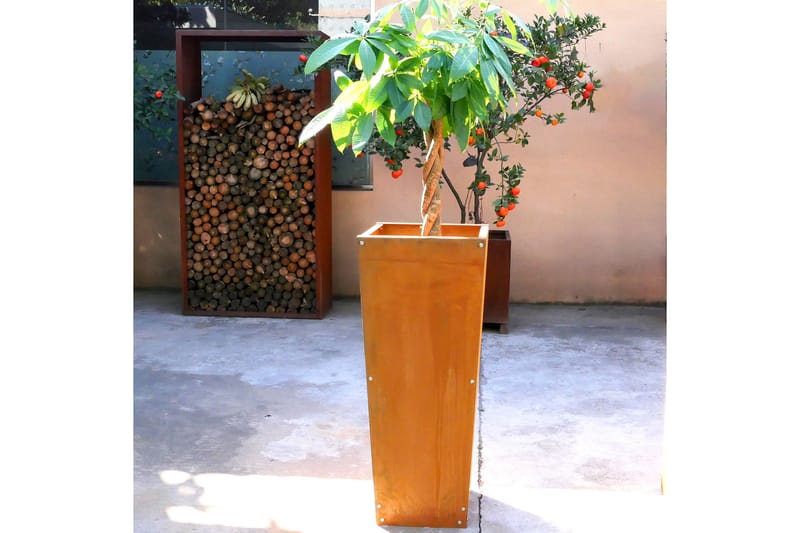 Planteringskruka 30,5x40,6x99 cm - Brun - Utomhuskruka - Blomkrukor