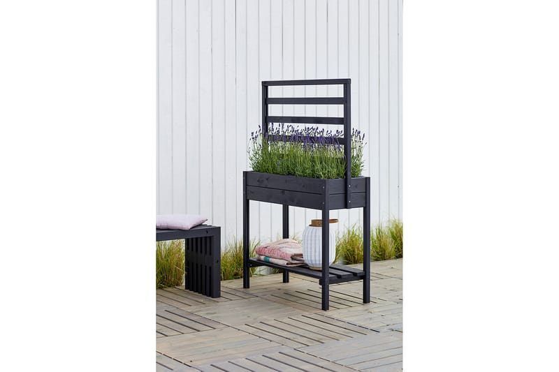 PLUS Blomlådor på Ben med Spaljé 137 cm - Svart - Inredning - Dekoration & inredningsdetaljer - Krukor & ytterkrukor - Utomhuskruka