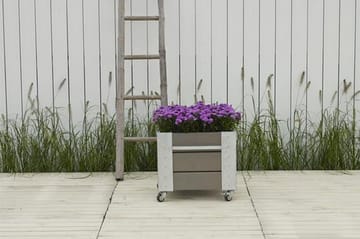 PLUS Cubic blomlåda 46x50x45 cm med stålhörn och hjul - Gråbrun - Inredning - Dekoration & inredningsdetaljer - Krukor & ytterkrukor - Utomhuskruka