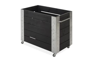 PLUS Cubic blomlåda 87x50x70 cm med stålhörn och hjul - Blå|Beige - Inredning - Dekoration & inredningsdetaljer - Krukor & ytterkrukor - Utomhuskruka