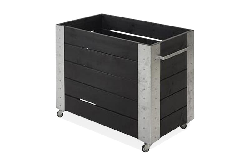 PLUS Cubic blomlåda 87x50x70 cm med stålhörn och hjul - Blå|Beige - Inredning - Dekoration & inredningsdetaljer - Krukor & ytterkrukor - Utomhuskruka