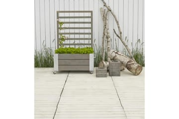 PLUS Cubic Blomlåda med spaljé 87x50x130 cm med stålhörn och - Gråbrun - Inredning - Dekoration & inredningsdetaljer - Krukor & ytterkrukor - Utomhuskruka