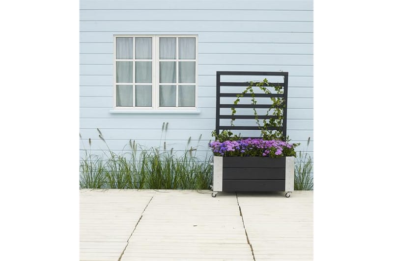 PLUS Cubic Blomlåda med spaljé 87x50x130 cm med stålhörn och - Svart - Inredning - Dekoration & inredningsdetaljer - Krukor & ytterkrukor - Utomhuskruka
