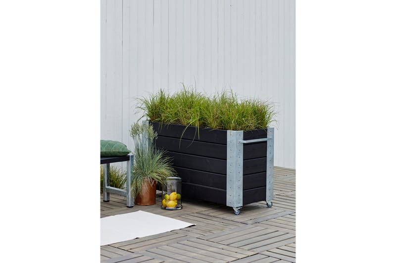 PLUS Cubic Blomlådor med Hjul 50x120x70 cm - Svart - Inredning - Dekoration & inredningsdetaljer - Krukor & ytterkrukor - Utomhuskruka