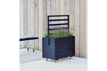 PLUS Planteringslåda med Spaljé och Hjul 124 cm - Svart - Inredning - Dekoration & inredningsdetaljer - Krukor & ytterkrukor - Utomhuskruka