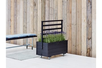 PLUS Planteringslåda med Spaljé och Hjul 105 cm - Svart - Inredning - Dekoration & inredningsdetaljer - Krukor & ytterkrukor - Utomhuskruka