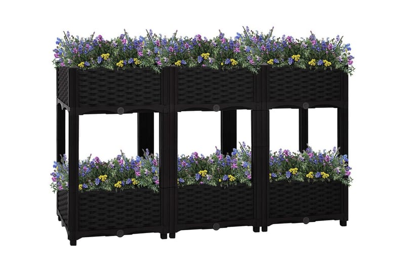 Upphöjd odlingslåda 120x40x71 cm polypropen - Blomlåda & balkonglåda - Utomhuskruka