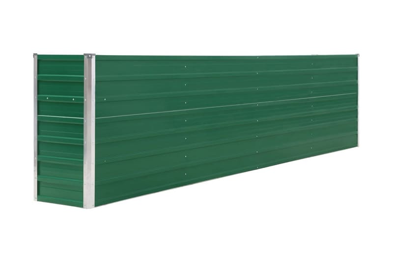 Upphöjd odlingslåda 320x40x77 cm galvaniserat stål grön - Grön - Blomlåda & balkonglåda - Utomhuskruka