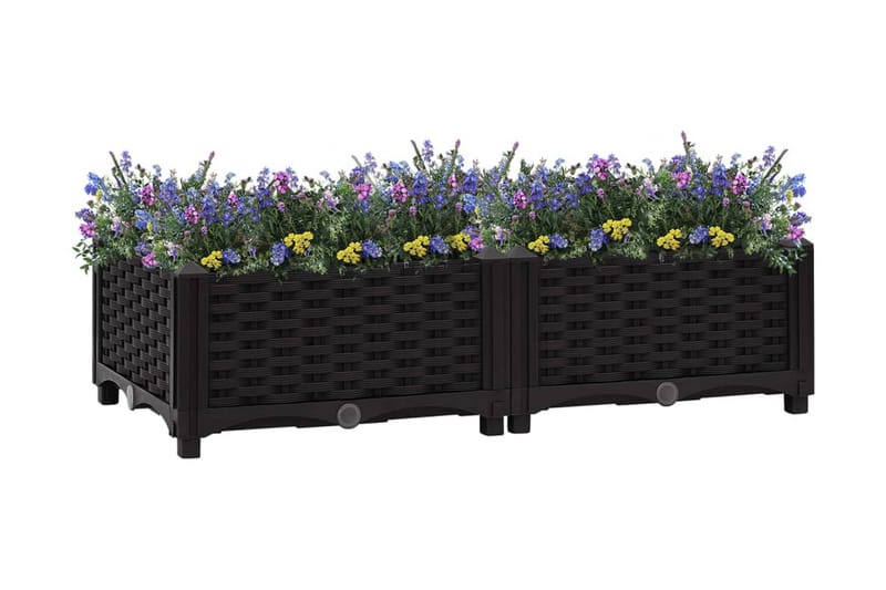 Upphöjd odlingslåda 80x40x23 cm polypropen - Blomlåda & balkonglåda - Utomhuskruka