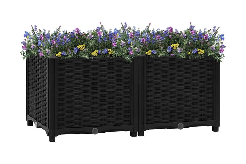 Upphöjd odlingslåda 80x40x38 cm polypropen - Blomlåda & balkonglåda - Utomhuskruka