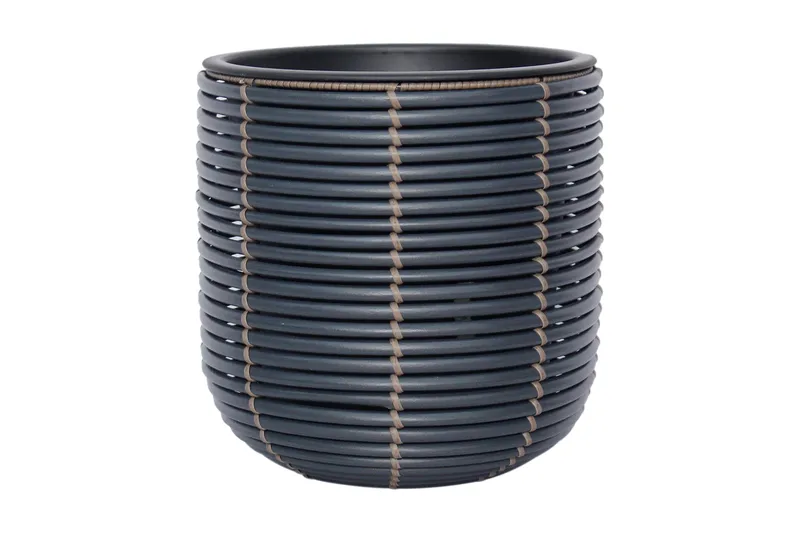 Wicker Blomkruka D27xH28 cm Svart - Inredning - Dekoration & inredningsdetaljer - Krukor & ytterkrukor - Utomhuskruka