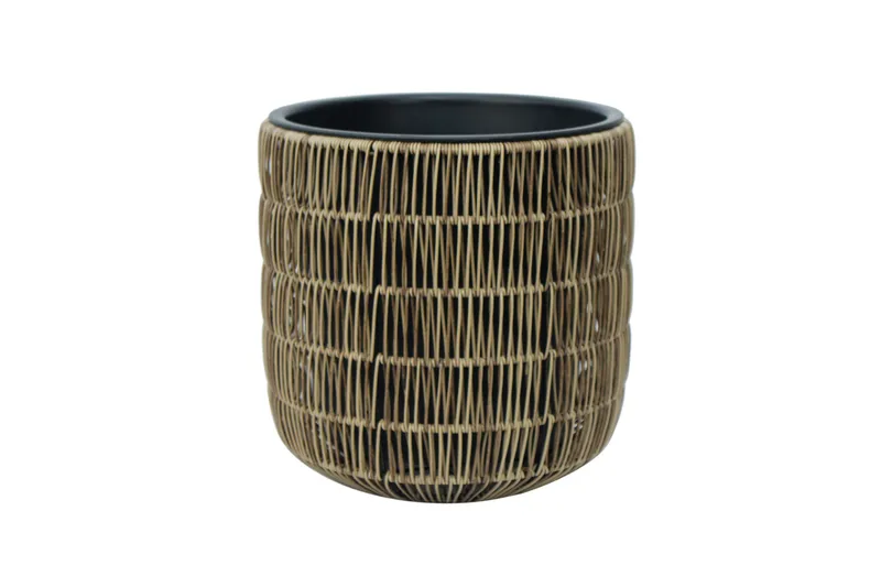 Wicker Blomkruka D35xH36 cm Ljusbrun - Inredning - Dekoration & inredningsdetaljer - Krukor & ytterkrukor - Utomhuskruka