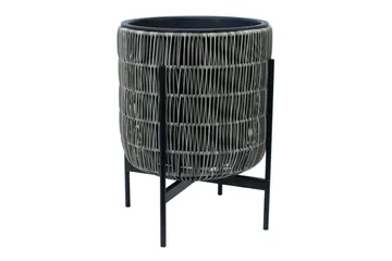Wicker Blomkruka på stativ 38x38xH49 cm Grå - Inredning - Dekoration & inredningsdetaljer - Krukor & ytterkrukor - Utomhuskruka