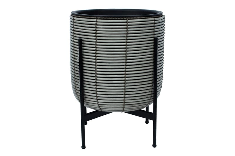 Wicker Blomkruka på stativ 38x38xH49 cm Grå - Inredning - Dekoration & inredningsdetaljer - Krukor & ytterkrukor - Utomhuskruka