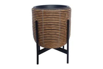 Wicker Blomkruka på stativ 30x30xH38 cm Brun - Inredning - Dekoration & inredningsdetaljer - Krukor & ytterkrukor - Utomhuskruka