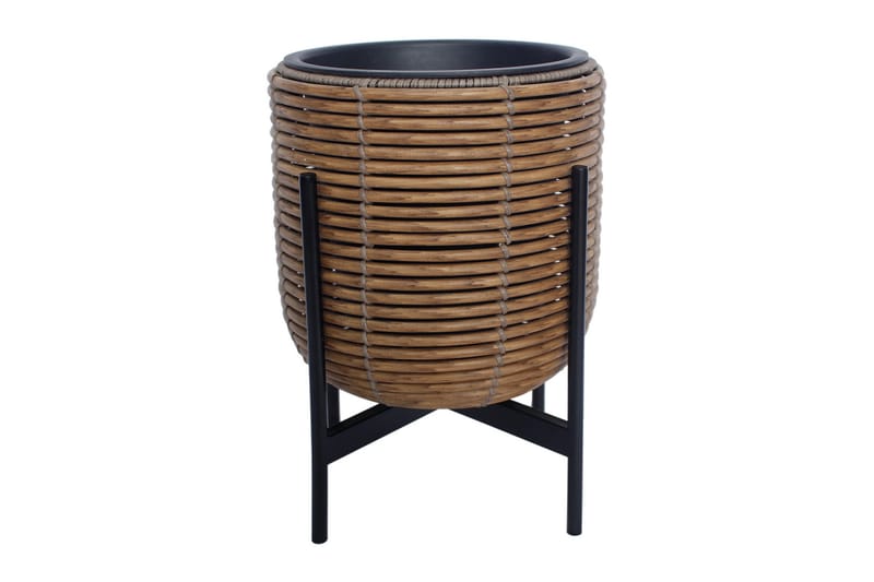 Wicker Blomkruka på stativ 30x30xH38 cm Brun - Inredning - Dekoration & inredningsdetaljer - Krukor & ytterkrukor - Utomhuskruka