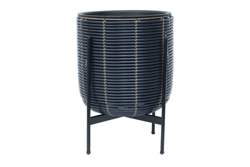 Wicker Blomkruka på stativ 38x38xH49 cm Svart - Inredning - Dekoration & inredningsdetaljer - Krukor & ytterkrukor - Utomhuskruka