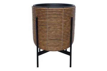 Wicker Blomkruka på stativ 38x38xH49 cm Brun - Inredning - Dekoration & inredningsdetaljer - Krukor & ytterkrukor - Utomhuskruka
