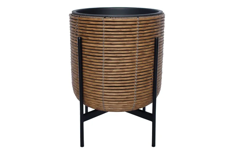Wicker Blomkruka på stativ 38x38xH49 cm Brun - Inredning - Dekoration & inredningsdetaljer - Krukor & ytterkrukor - Utomhuskruka