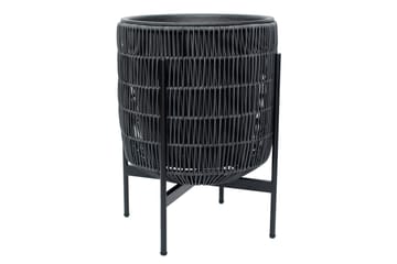 Wicker Blomkruka på stativ 38x38xH49 cm Svart - Inredning - Dekoration & inredningsdetaljer - Krukor & ytterkrukor - Utomhuskruka