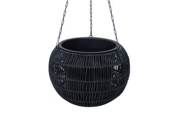 Wicker Hängande Kruka D32xH22 cm Svart - Inredning - Dekoration & inredningsdetaljer - Krukor & ytterkrukor - Utomhuskruka