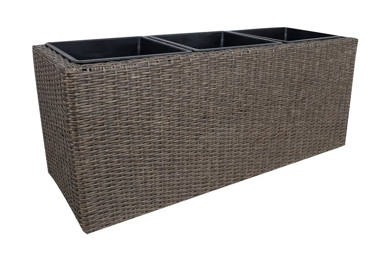 Wicker Odlingslåda 110x39xH45 cm Mörkbrun