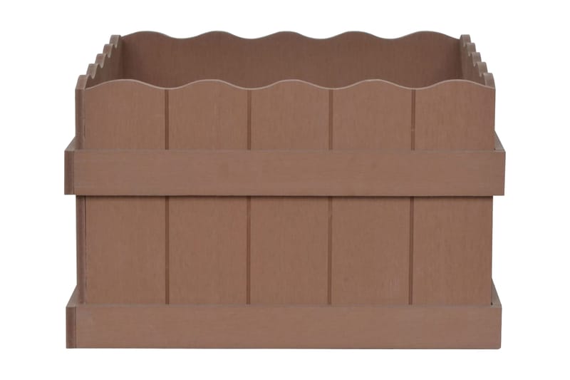 WPC Odlingslåda upphöjd 40x40x25 cm brun - Brun - Utomhuskruka - Blomlåda & balkonglåda