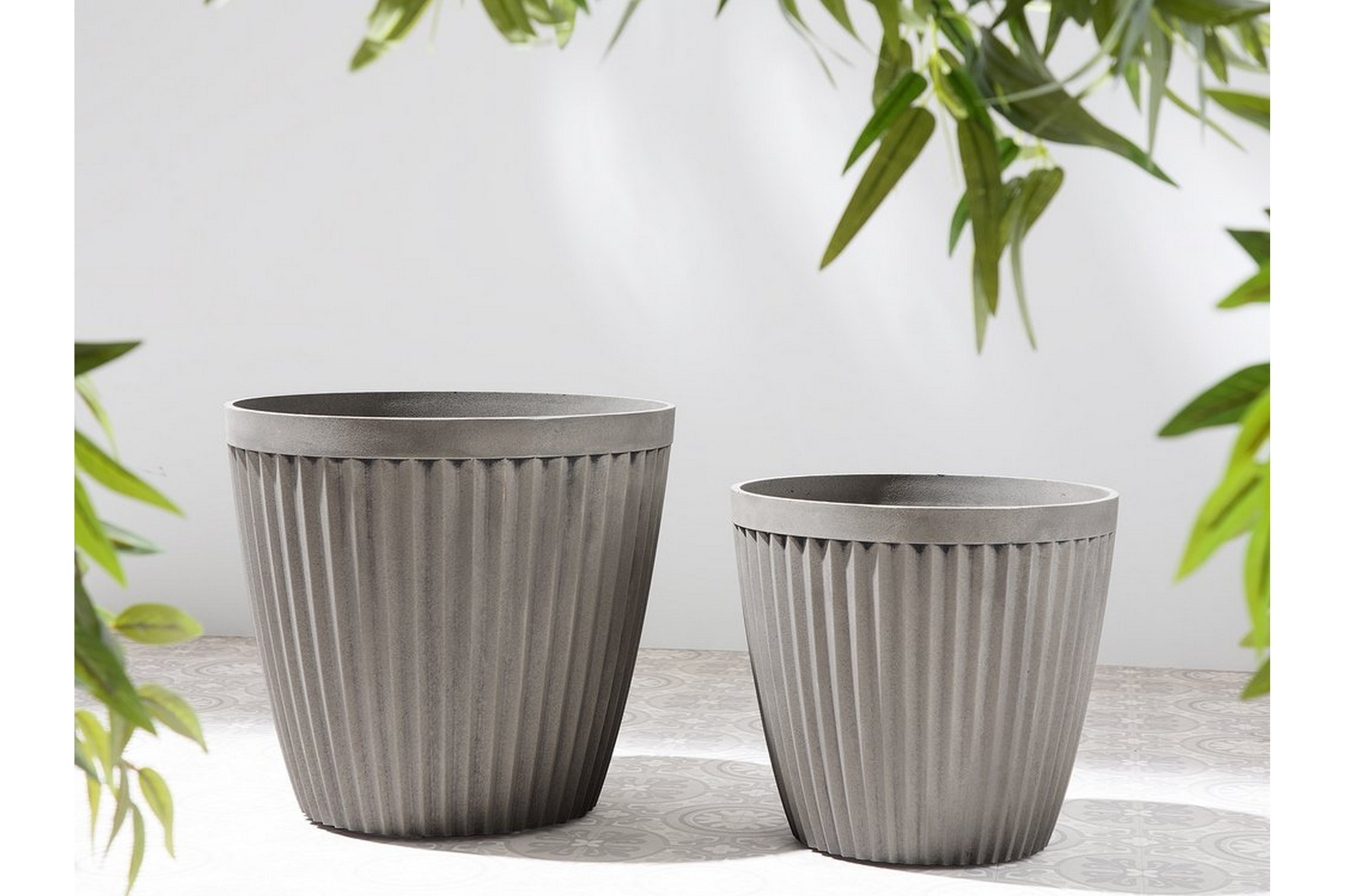 Kruka Poka 36 cm Grå