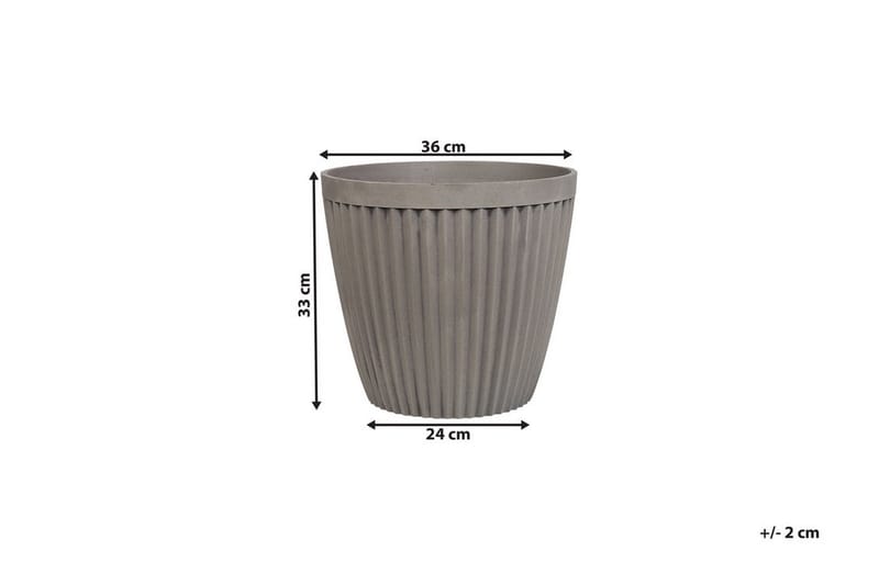 Kruka Poka 36 cm - Grå - Inredning - Dekoration & inredningsdetaljer