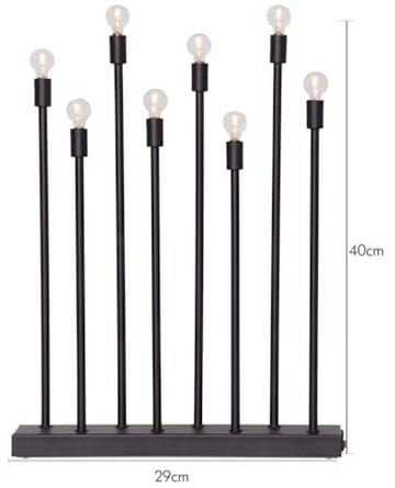 Ladda Adventsljusstake 29 cm - Elljusstake i Metall för Fönster - Svart - Inredning - Dekoration & inredningsdetaljer - Julpynt & juldekoration