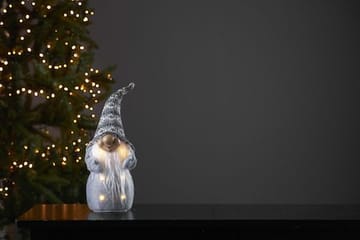 LED-Dekorationsfigur Jul Joylight Tomte 12x40 cm Batteridriven - Grå / Vit / Beige - Inredning - Dekoration & inredningsdetaljer - Julpynt & juldekoration