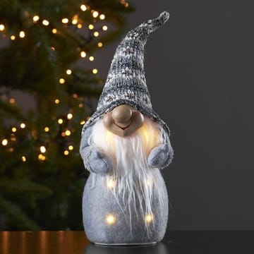 LED-Dekorationsfigur Jul Joylight Tomte 12x40 cm Batteridriven - Grå / Vit / Beige - Inredning - Dekoration & inredningsdetaljer - Julpynt & juldekoration