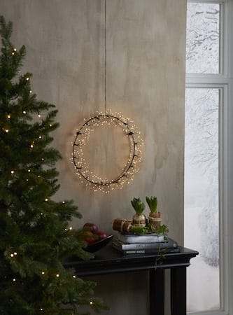 LED-krans Jul Dew Drop Flower 35 cm 270 ljus - Svart - Inredning - Dekoration & inredningsdetaljer - Julpynt & juldekoration