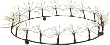 LED-krans Jul Dew Drop Flower 35 cm 270 ljus - Svart - Inredning - Dekoration & inredningsdetaljer - Julpynt & juldekoration