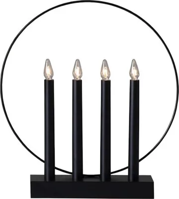 Ljusstake Glossy 32x35 cm 4 ljus E10 - Svart - Inredning - Dekoration & inredningsdetaljer - Julpynt & juldekoration