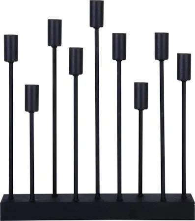 Ljusstake Pix 42x50 cm Metall 9 ljus E14, Svart