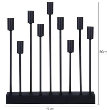 Ljusstake Pix 42x50 cm Metall 9 ljus E14 - Svart - Inredning - Dekoration & inredningsdetaljer - Julpynt & juldekoration