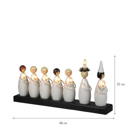 Luciatåg Ljusstake 48 cm - vit - Inredning - Dekoration & inredningsdetaljer - Julpynt & juldekoration